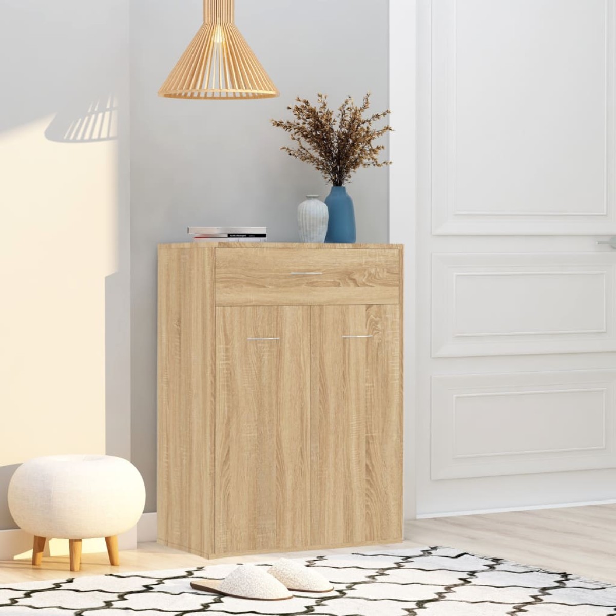 vidaXL Παπουτσοθήκη Sonoma Δρυς 60 x 35 x 84 εκ. από Μοριοσανίδα
