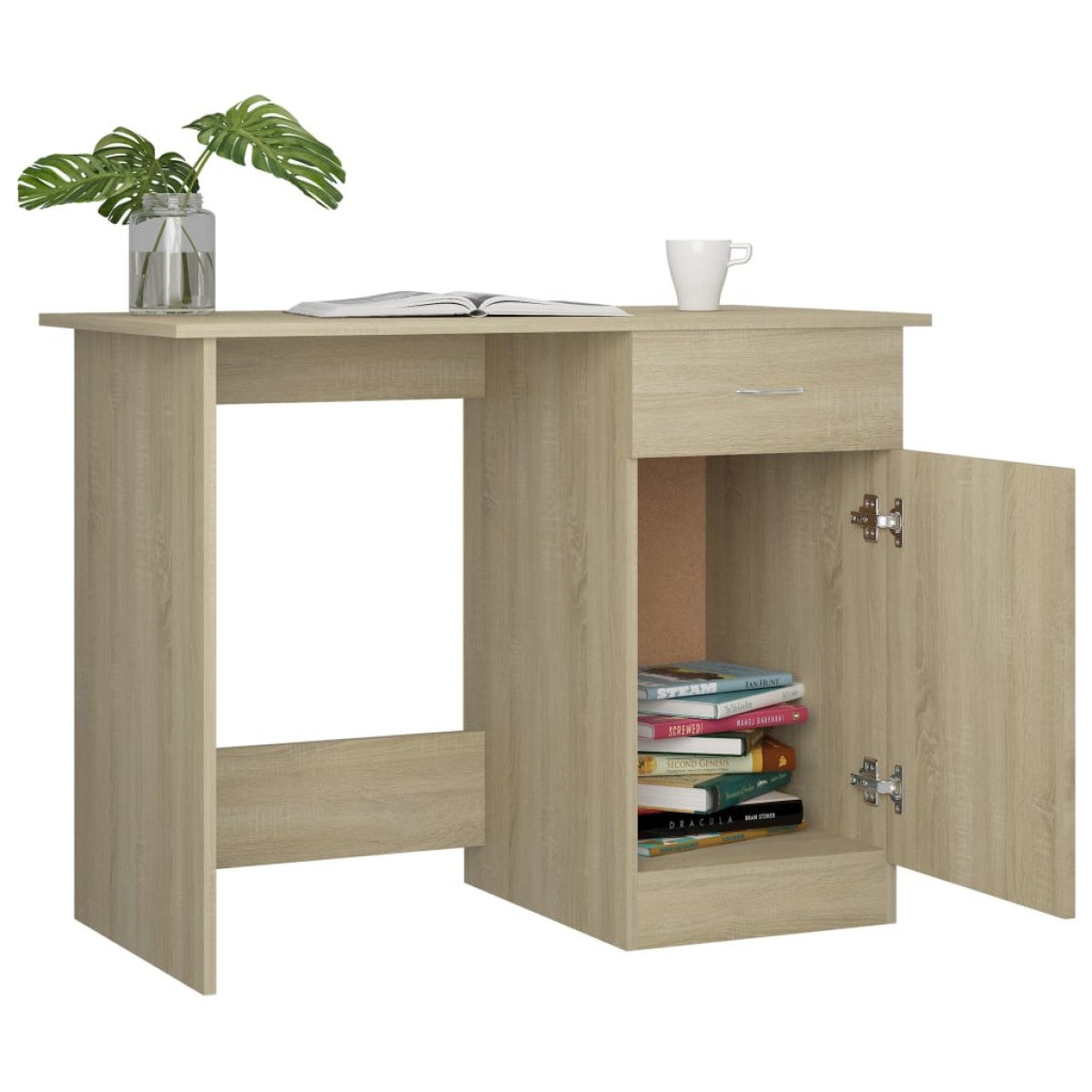 vidaXL Γραφείο Χρώμα Sonoma Δρυς 100 x 50 x 76 εκ. από Μοριοσανίδα