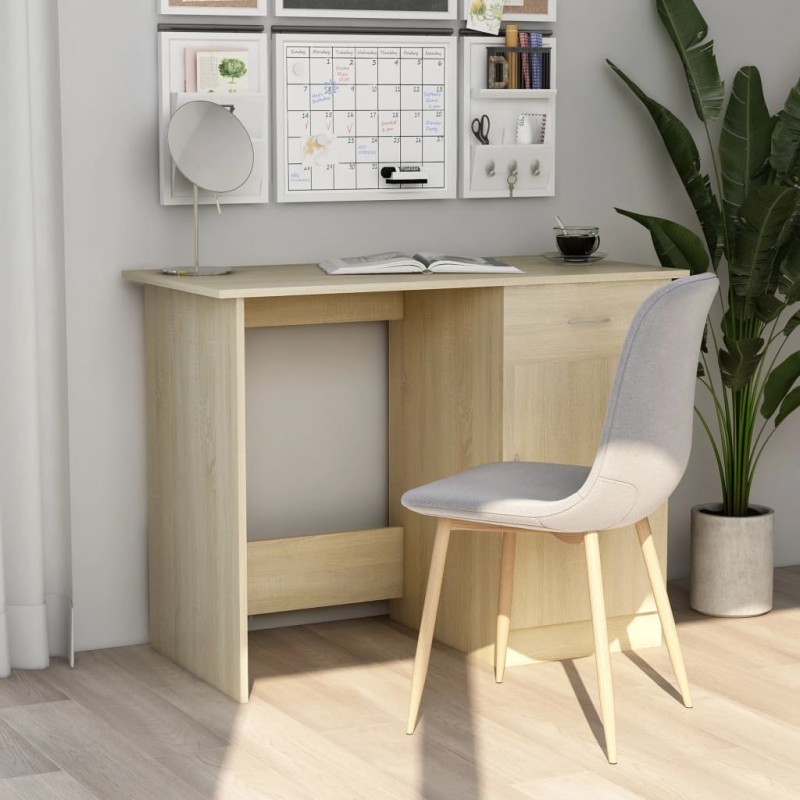 vidaXL Γραφείο Χρώμα Sonoma Δρυς 100 x 50 x 76 εκ. από Επεξ. Ξύλο