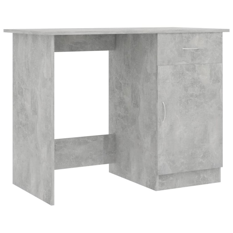 vidaXL Γραφείο Γκρι Σκυροδέματος 100 x 50 x 76 εκ. από Επεξ. Ξύλο