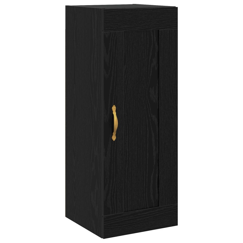 vidaXL Ντουλάπα Τοίχου Μαύρη Δρυς 34,5 x 34 x 90 εκ.