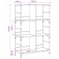 vidaXL Ράφι Βιβλίων 4 επιπέδων 78,5 x 33 x 117,5 εκ. μέταλλο PB