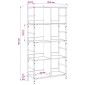 vidaXL Ράφι Βιβλίων 4 επιπέδων 78,5 x 33 x 153 εκ. μέταλλο PB
