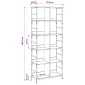 vidaXL Ράφι Βιβλίων 4 επιπέδων 78,5 x 33 x 188,5 εκ. μέταλλο PB