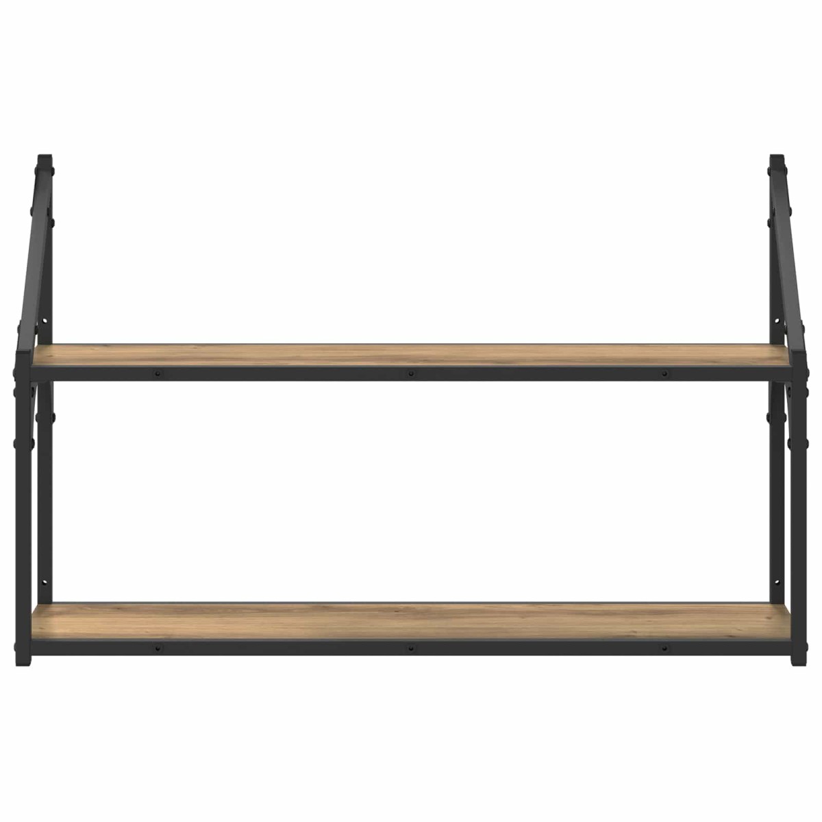 vidaXL Ράφι Τοίχου Επιτοίχιο Artisan δρυς 80 x 21 x 51 cm μέταλλο PB