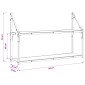 vidaXL Ράφι Τοίχου Επιτοίχιο Μαύρη δρυς 80 x 21 x 51 cm μέταλλο PB