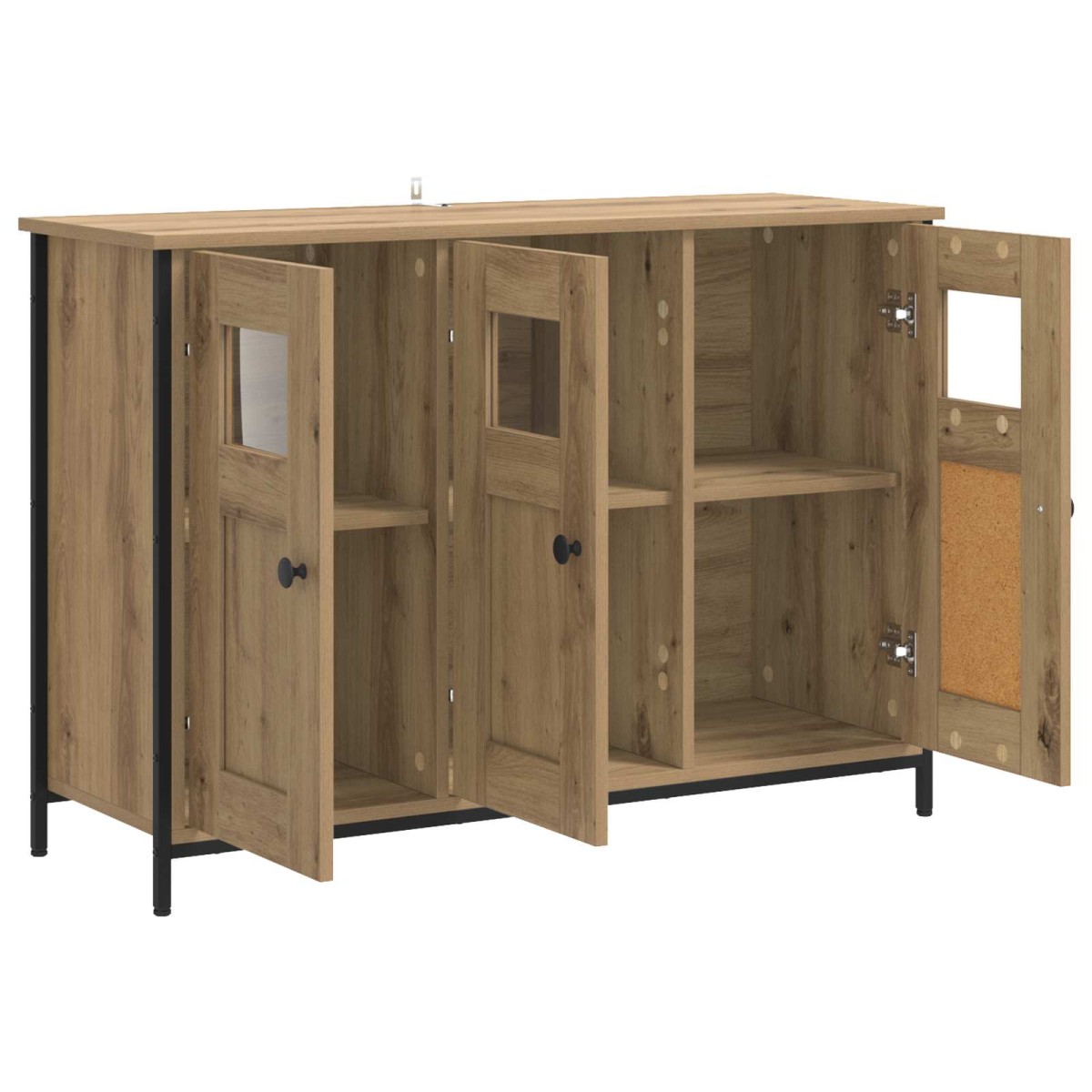 vidaXL Πλαϊνό γραφείο Artisan Δρυς 100 x 35 x 70 εκ.
