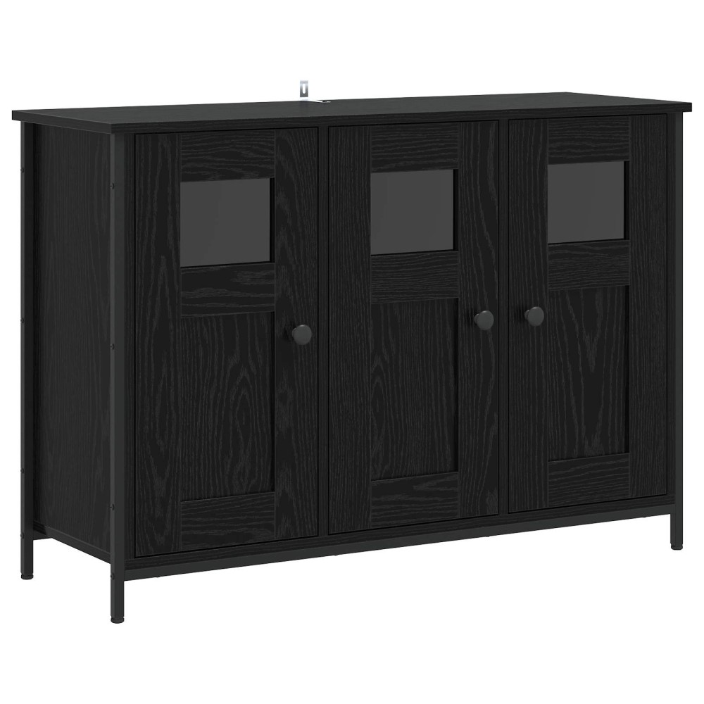 vidaXL Πλαϊνό γραφείο Μαύρη Δρυς 100 x 35 x 70 εκ. Επεξεργασμένο Ξύλο
