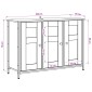 vidaXL Πλαϊνό γραφείο Μαύρη Δρυς 100 x 35 x 70 εκ. Επεξεργασμένο Ξύλο