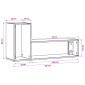 vidaXL Ντουλάπι TV 100 x 30 x 50 cm Μαύρη Δρυς Επεξεργασμένο Ξύλο