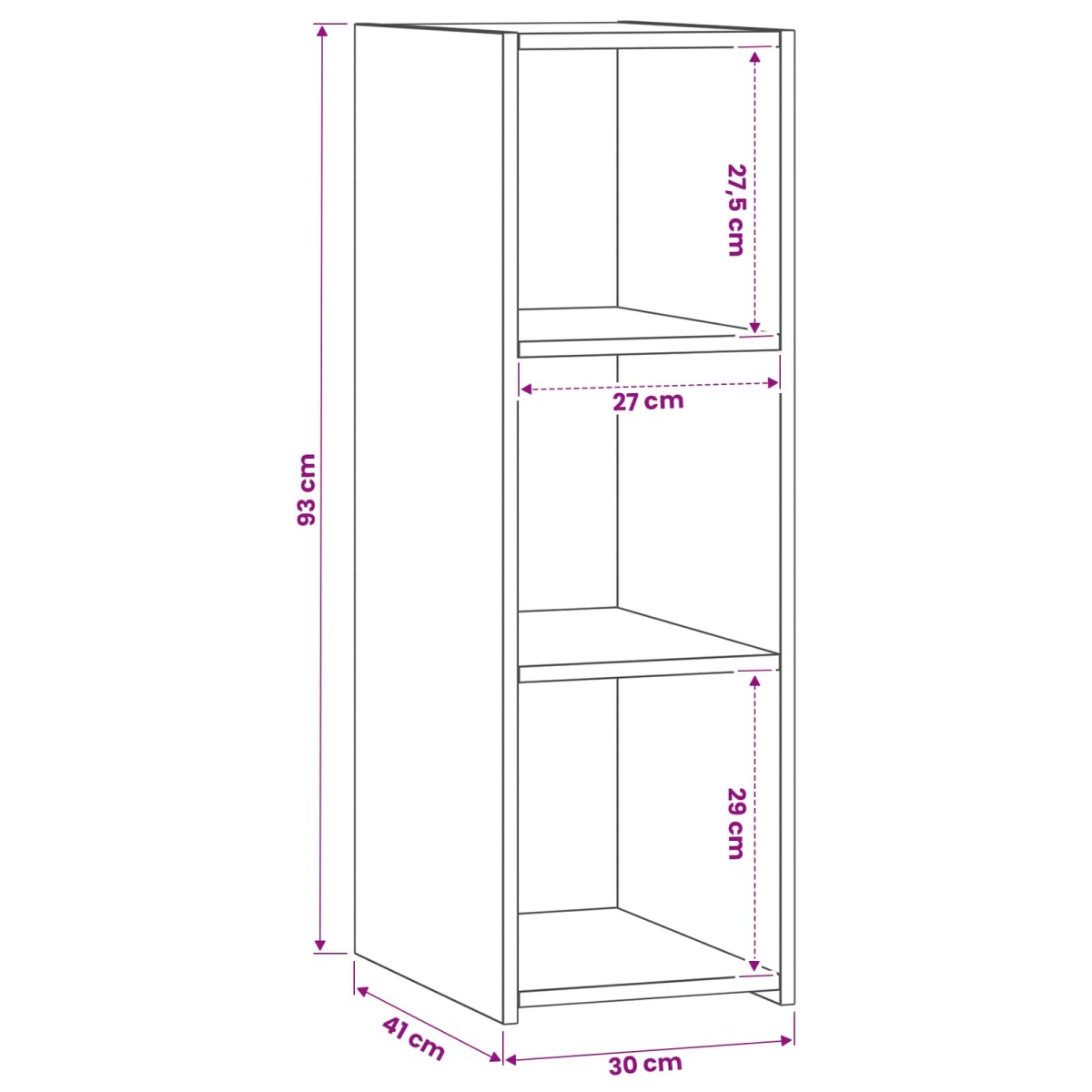 vidaXL Πλαϊνό γραφείο Artisan Δρυς 30 x 41 x 93 εκ Επεξεργασμένο Ξύλο