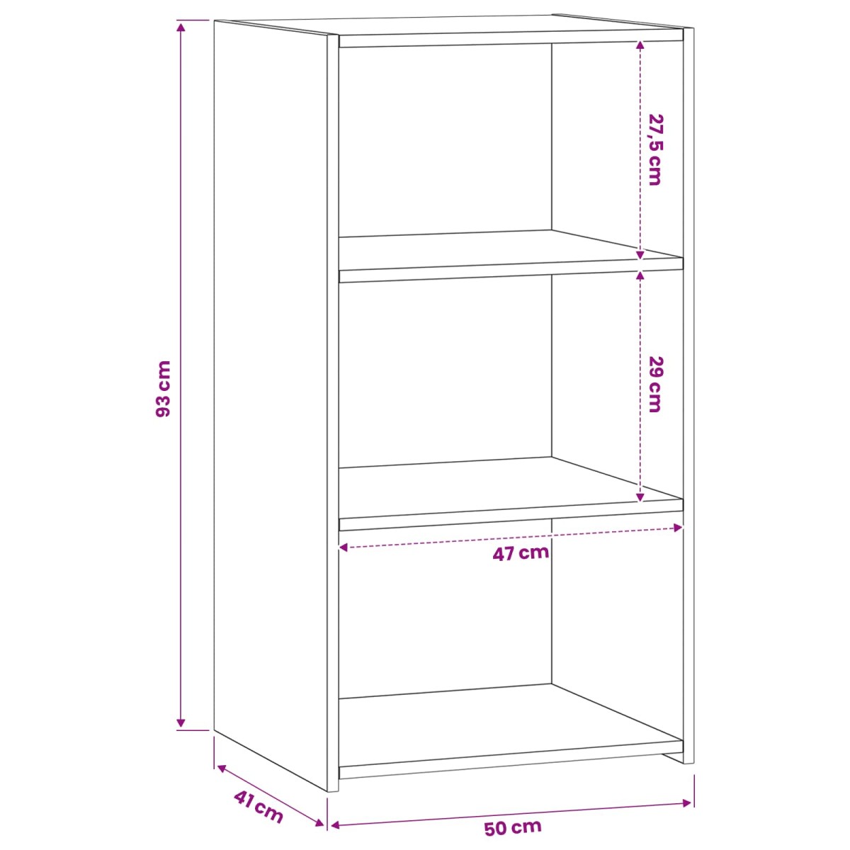 vidaXL Πλαϊνό γραφείο Artisan Δρυς 50 x 41 x 93 εκ. Επεξεργασμένο Ξύλο