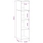 vidaXL Highboard Παλαιωμένο ξύλο 30 x 41 x 124 εκ. Επεξεργασμένο Ξύλο
