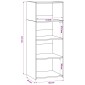 vidaXL Highboard Παλαιωμένο ξύλο 50 x 41 x 124 εκ. Επεξεργασμένο Ξύλο
