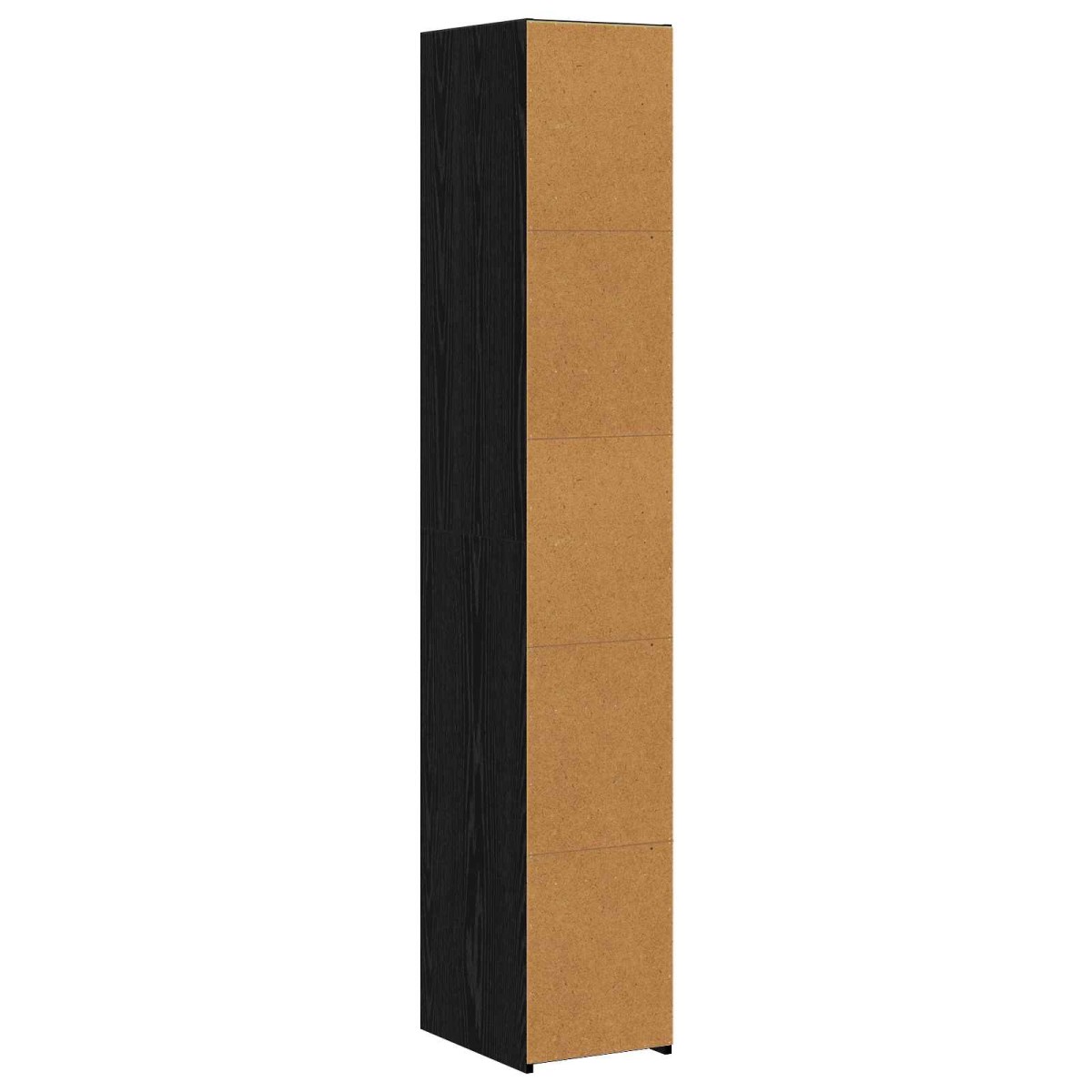 vidaXL Highboard Μαύρη Δρυς 30 x 41 x 185 εκ. Επεξεργασμένο Ξύλο