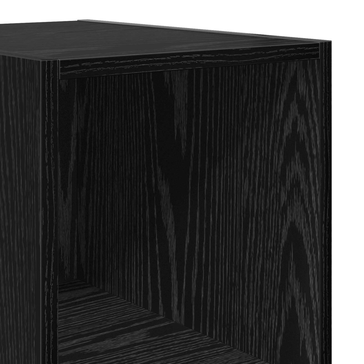 vidaXL Highboard Μαύρη Δρυς 30 x 41 x 185 εκ. Επεξεργασμένο Ξύλο