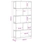 vidaXL Βιβλιοθήκη Μαύρη δρυς 80,5 x 23,5 x 162,5 εκ. PB