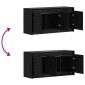 vidaXL Ντουλάπι TV 100 x 34 x 50 εκ Μαύρη Δρυς Επεξεργασμένο Ξύλο