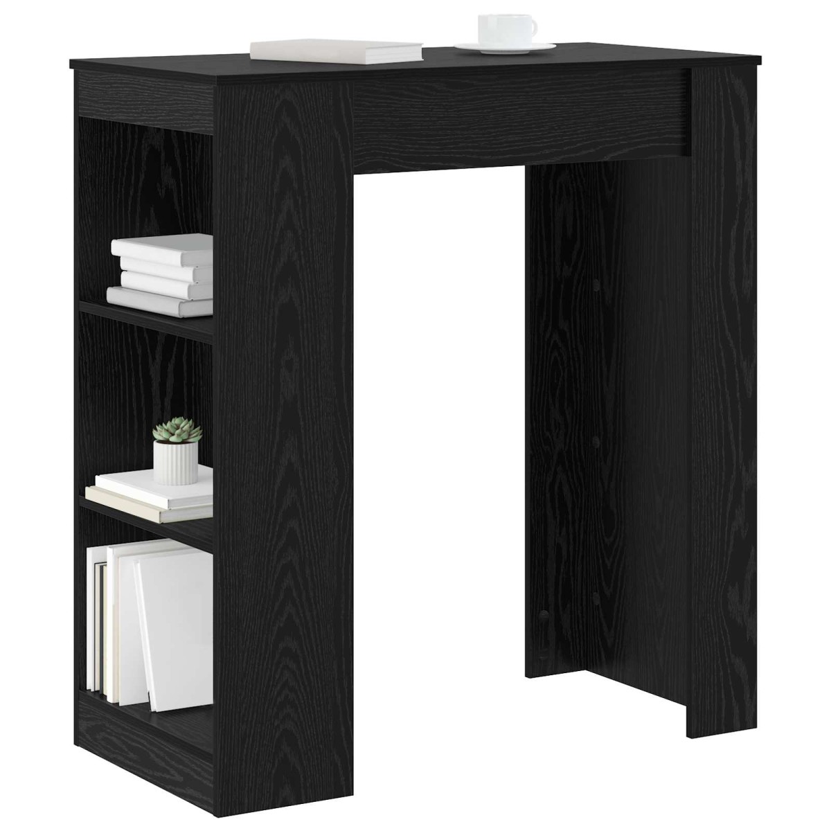 vidaXL Τραπέζι μπαρ 95 x 47 x 103,5 εκ Επεξεργασμένο Ξύλο Μαύρη Δρυς