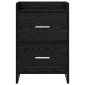 vidaXL Κομοδίνα Μαύρη Δρυς 40 x 30 x 60 cm Επεξεργασμένο Ξύλο