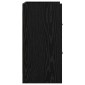 vidaXL Κομοδίνα Μαύρη Δρυς 40 x 30 x 60 cm Επεξεργασμένο Ξύλο