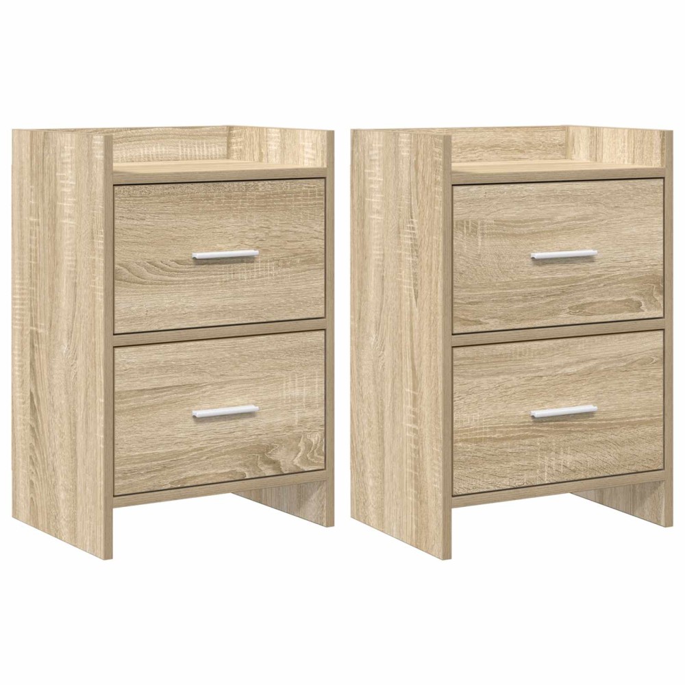 vidaXL Κομοδίνα 2 τμχ. Sonoma Δρυς 40 x 30 x 60 cm Επεξεργασμένο Ξύλο