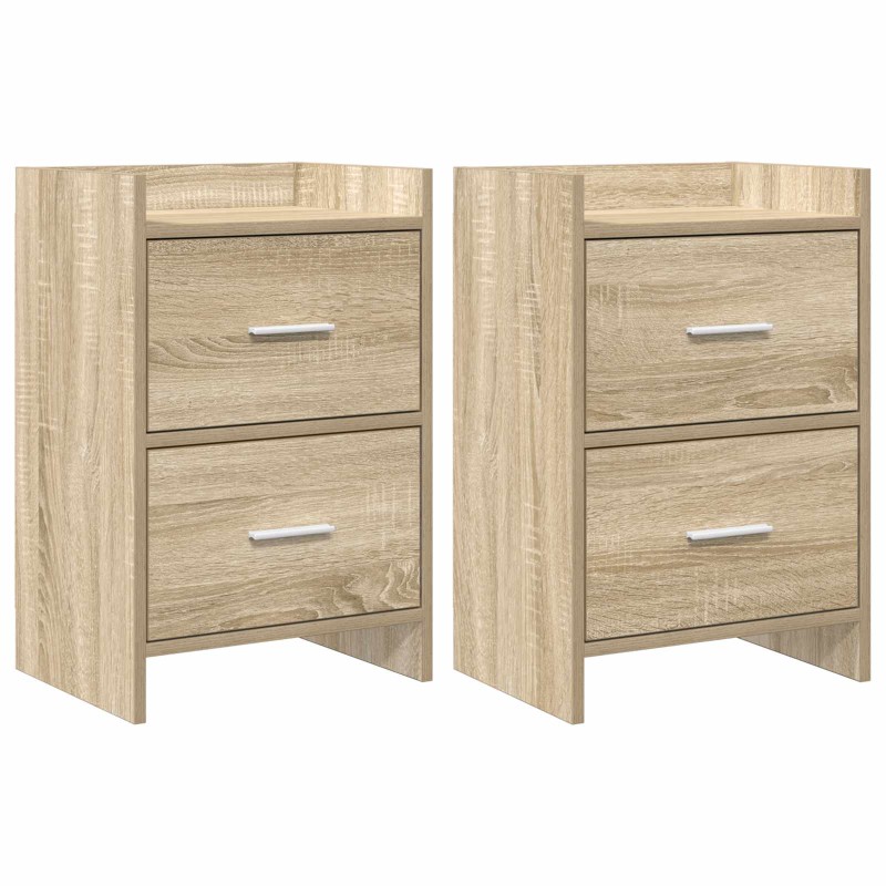 vidaXL Κομοδίνα 2 τμχ. Sonoma Δρυς 40 x 30 x 60 cm Επεξεργασμένο Ξύλο