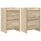 vidaXL Κομοδίνα 2 τμχ. Sonoma Δρυς 40 x 30 x 60 cm Επεξεργασμένο Ξύλο