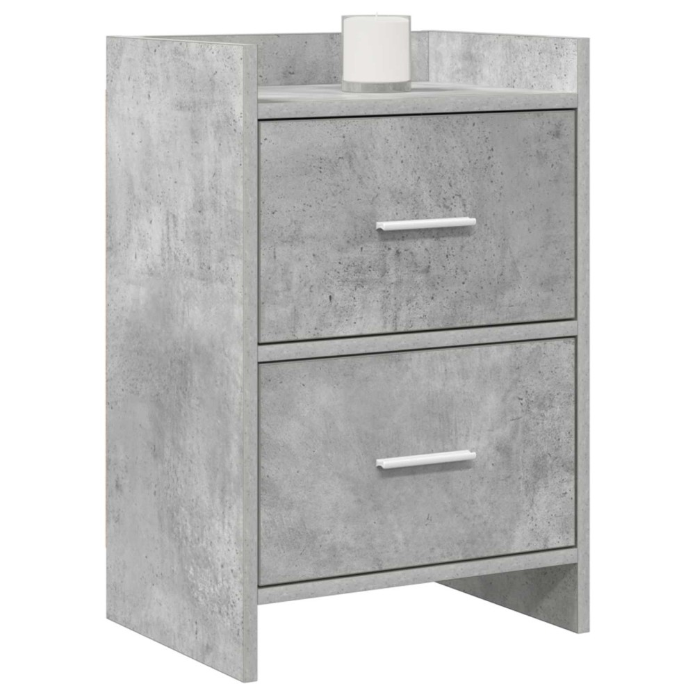 vidaXL Κομοδίνα Γκρι Σκυροδέματος 40 x 30 x 60 cm Επεξεργασμένο Ξύλο