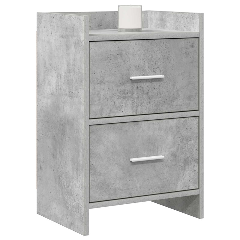 vidaXL Κομοδίνα Γκρι Σκυροδέματος 40 x 30 x 60 cm Επεξεργασμένο Ξύλο