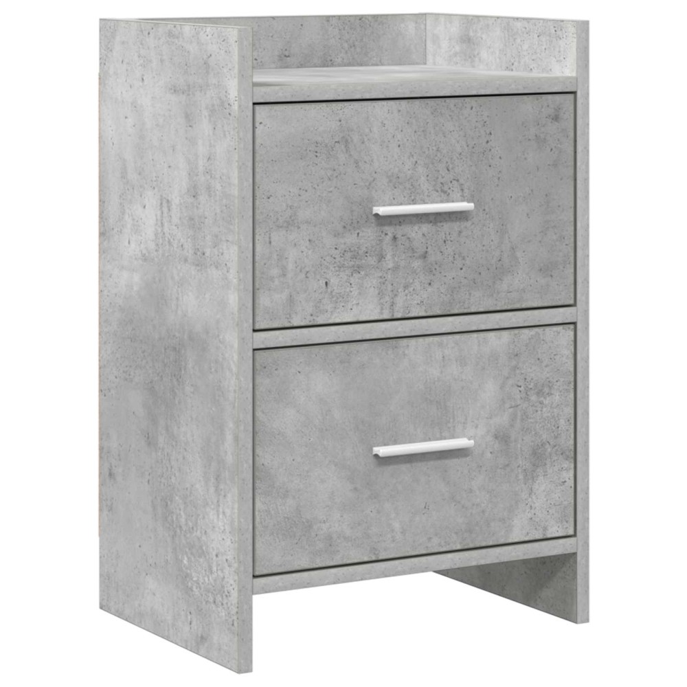 vidaXL Κομοδίνα Γκρι Σκυροδέματος 40 x 30 x 60 cm Επεξεργασμένο Ξύλο