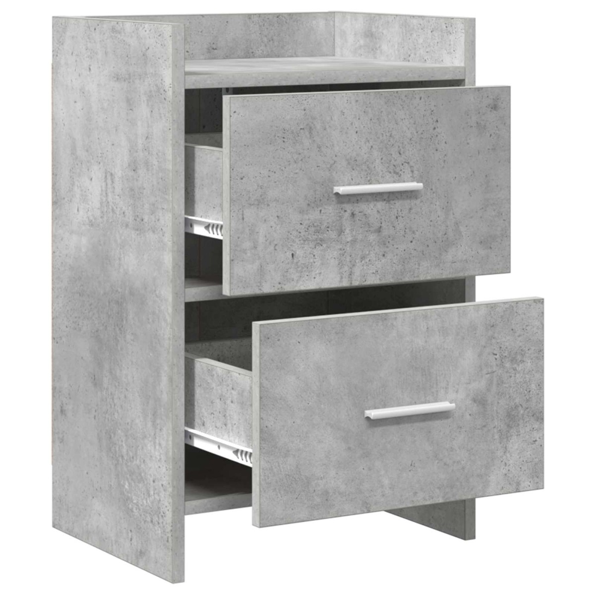 vidaXL Κομοδίνα Γκρι Σκυροδέματος 40 x 30 x 60 cm Επεξεργασμένο Ξύλο