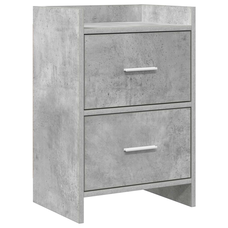vidaXL Κομοδίνα Γκρι Σκυροδέματος 40 x 30 x 60 cm Επεξεργασμένο Ξύλο