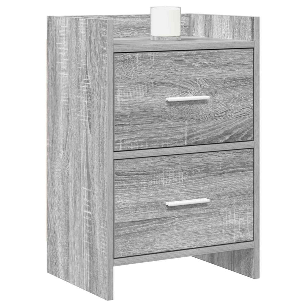 vidaXL Κομοδίνα 2 τμχ. Γκρι Sonoma 40 x 30 x 60 cm Επεξεργασμένο Ξύλο
