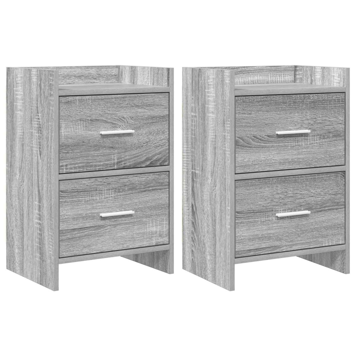 vidaXL Κομοδίνα 2 τμχ. Γκρι Sonoma 40 x 30 x 60 cm Επεξεργασμένο Ξύλο