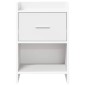 vidaXL Κομοδίνα Λευκό 40 x 30 x 60 cm Επεξεργασμένο Ξύλο