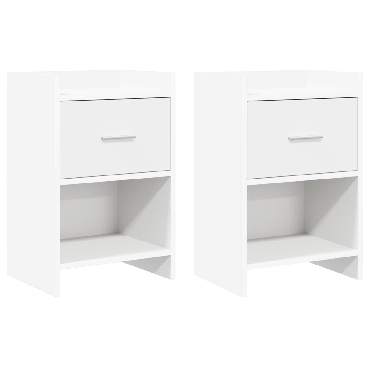 vidaXL Κομοδίνα 2 τμχ. Λευκό 40 x 30 x 60 cm Επεξεργασμένο Ξύλο