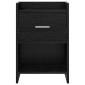 vidaXL Κομοδίνα Μαύρη Δρυς 40 x 30 x 60 cm Επεξεργασμένο Ξύλο