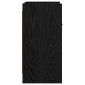 vidaXL Κομοδίνα Μαύρη Δρυς 40 x 30 x 60 cm Επεξεργασμένο Ξύλο