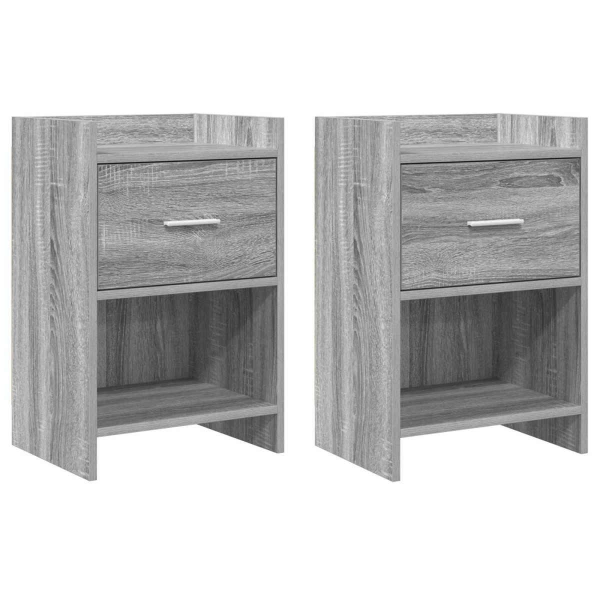 vidaXL Κομοδίνα 2 τμχ. Γκρι Sonoma 40 x 30 x 60 cm Επεξεργασμένο Ξύλο