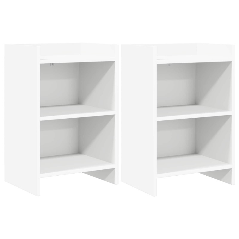 vidaXL Κομοδίνα 2 τμχ. Λευκό 40 x 30 x 60 cm Επεξεργασμένο Ξύλο