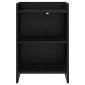 vidaXL Κομοδίνα Μαύρη Δρυς 40 x 30 x 60 cm Επεξεργασμένο Ξύλο