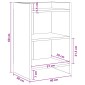 vidaXL Κομοδίνα Artisan Δρυς 40 x 30 x 60 cm Επεξεργασμένο Ξύλο