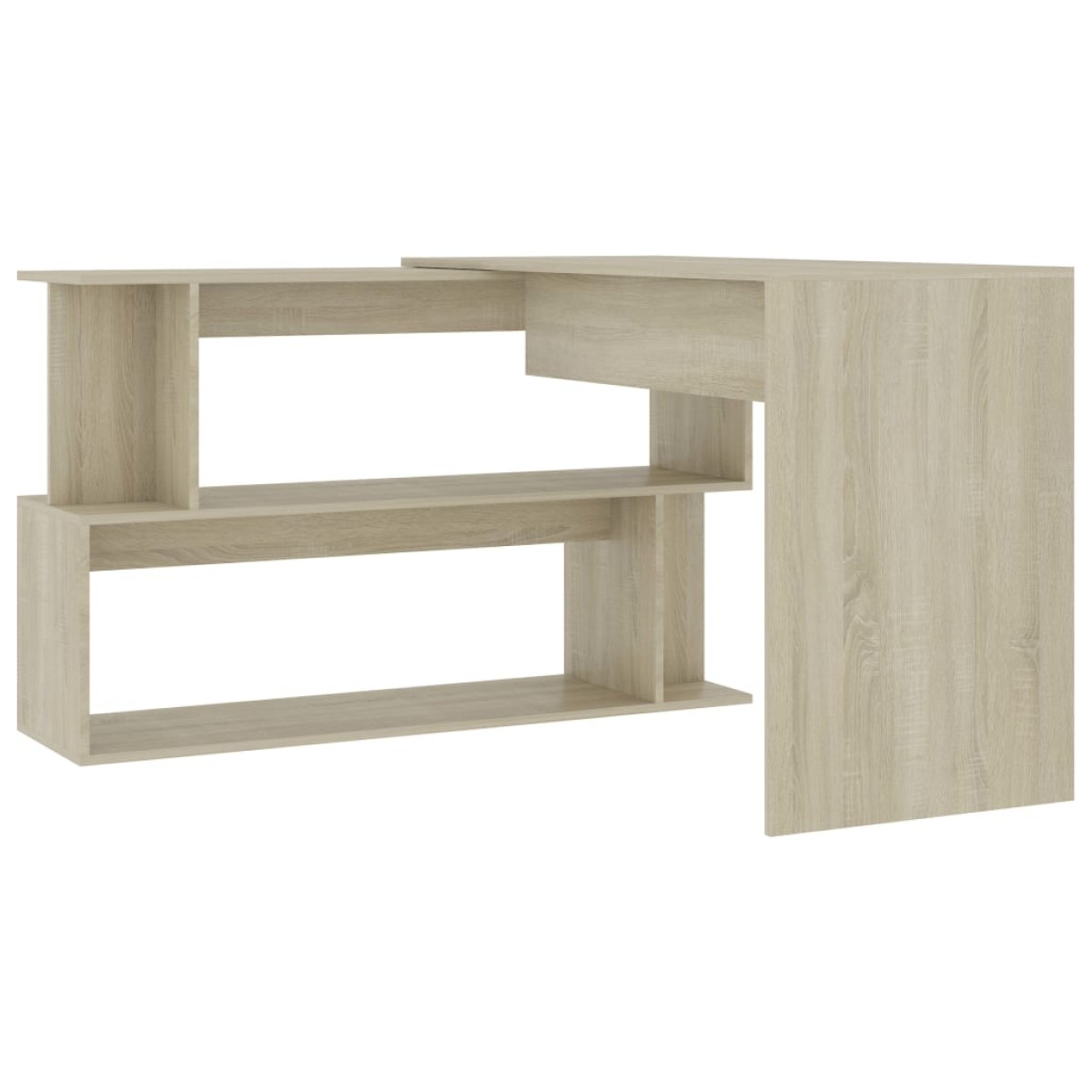 vidaXL Γραφείο Γωνιακό Sonoma Δρυς 200 x 50 x 76 εκ. από Μοριοσανίδα
