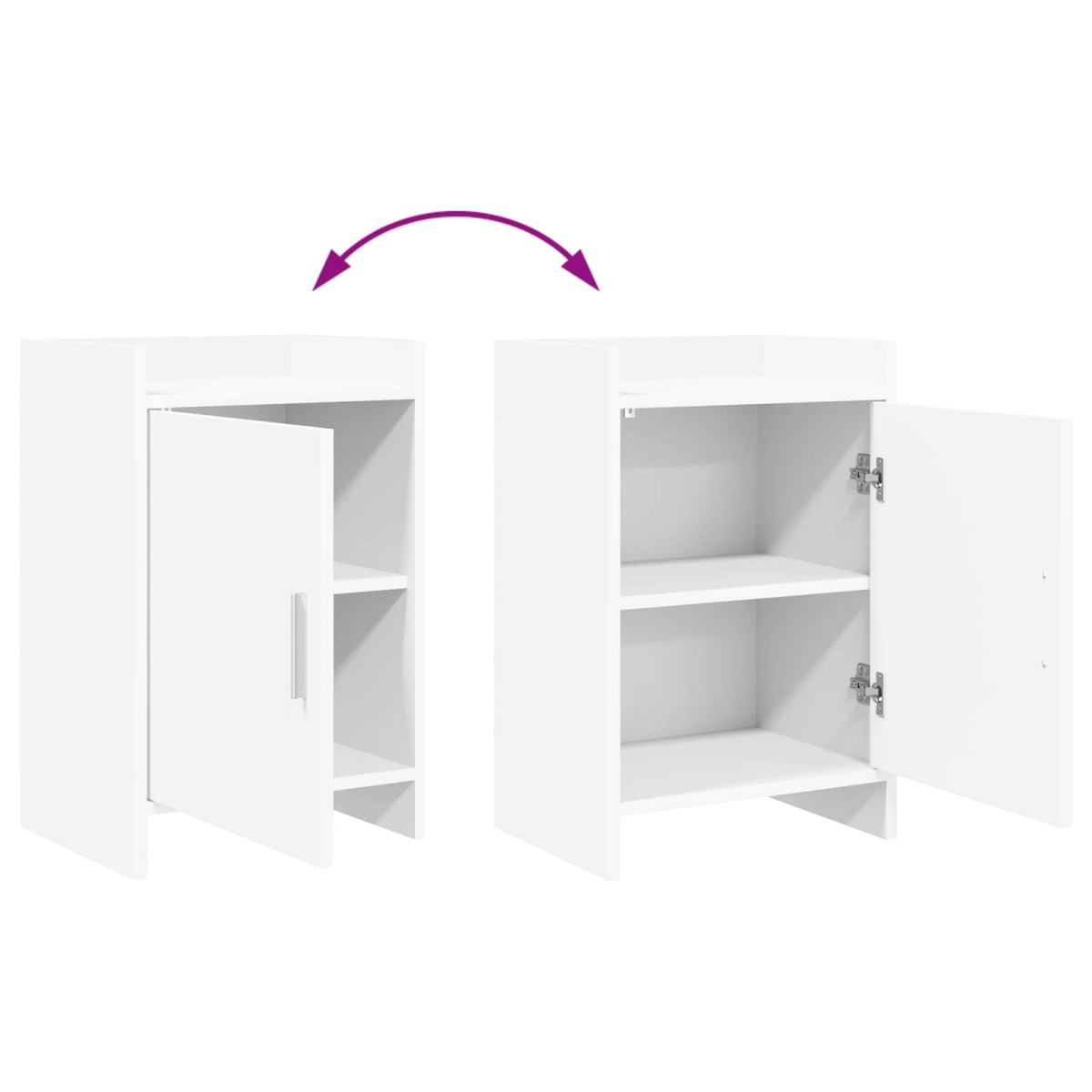 vidaXL Κομοδίνα Λευκό 40 x 30 x 60 cm Επεξεργασμένο Ξύλο