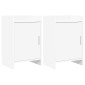 vidaXL Κομοδίνα 2 τμχ. Λευκό 40 x 30 x 60 cm Επεξεργασμένο Ξύλο