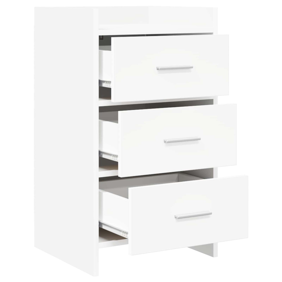 vidaXL Κομοδίνα Λευκό 40 x 36 x 70 εκ. Επεξεργασμένο Ξύλο