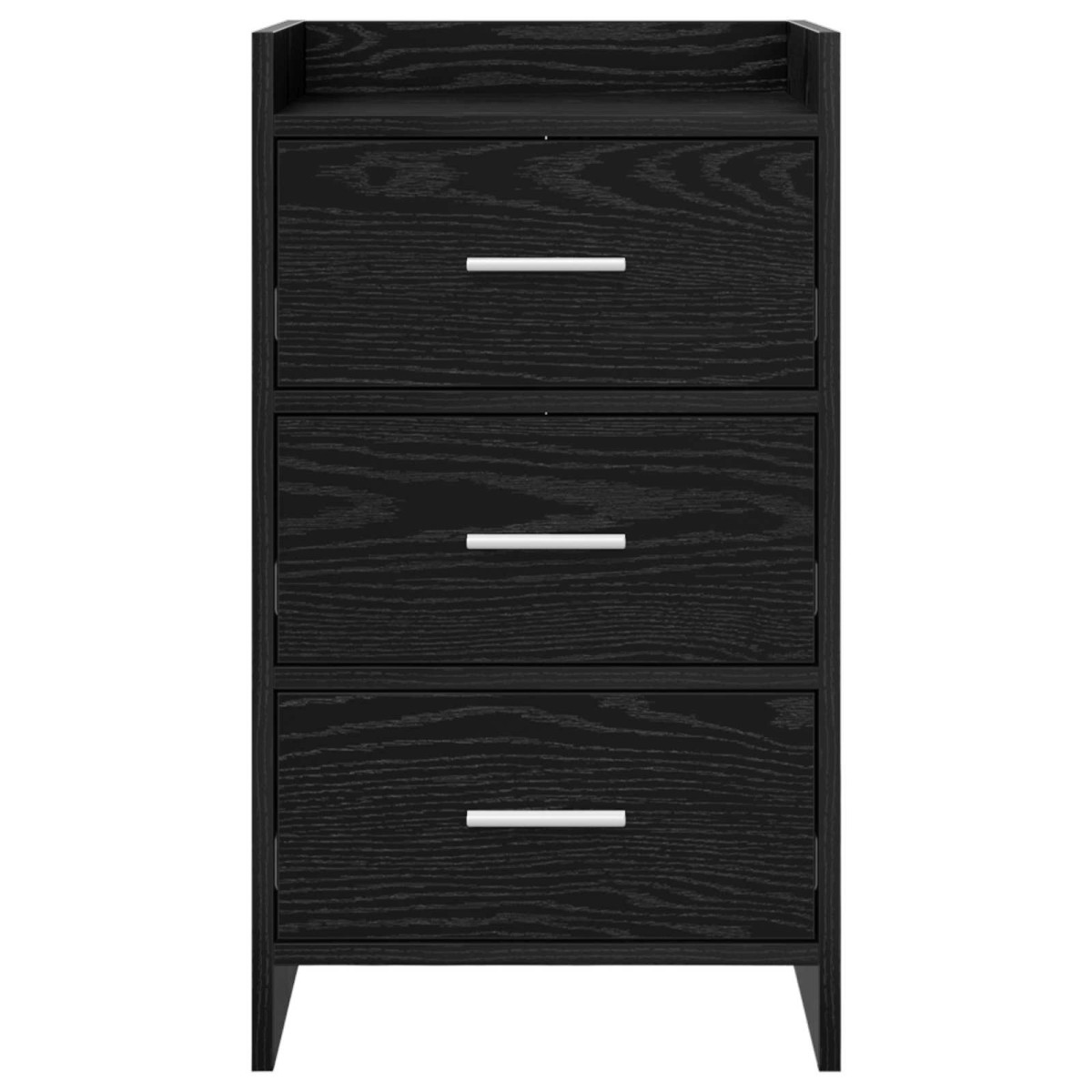 vidaXL Κομοδίνα Μαύρη Δρυς 40 x 36 x 70 εκ. Επεξεργασμένο Ξύλο