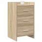 vidaXL Κομοδίνα Sonoma Δρυς 40 x 36 x 70 εκ. Επεξεργασμένο Ξύλο