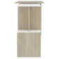 vidaXL Γραφείο Γωνιακό Λευκό/Sonoma Δρυς 200 x 50 x 76 εκ. Μοριοσανίδα